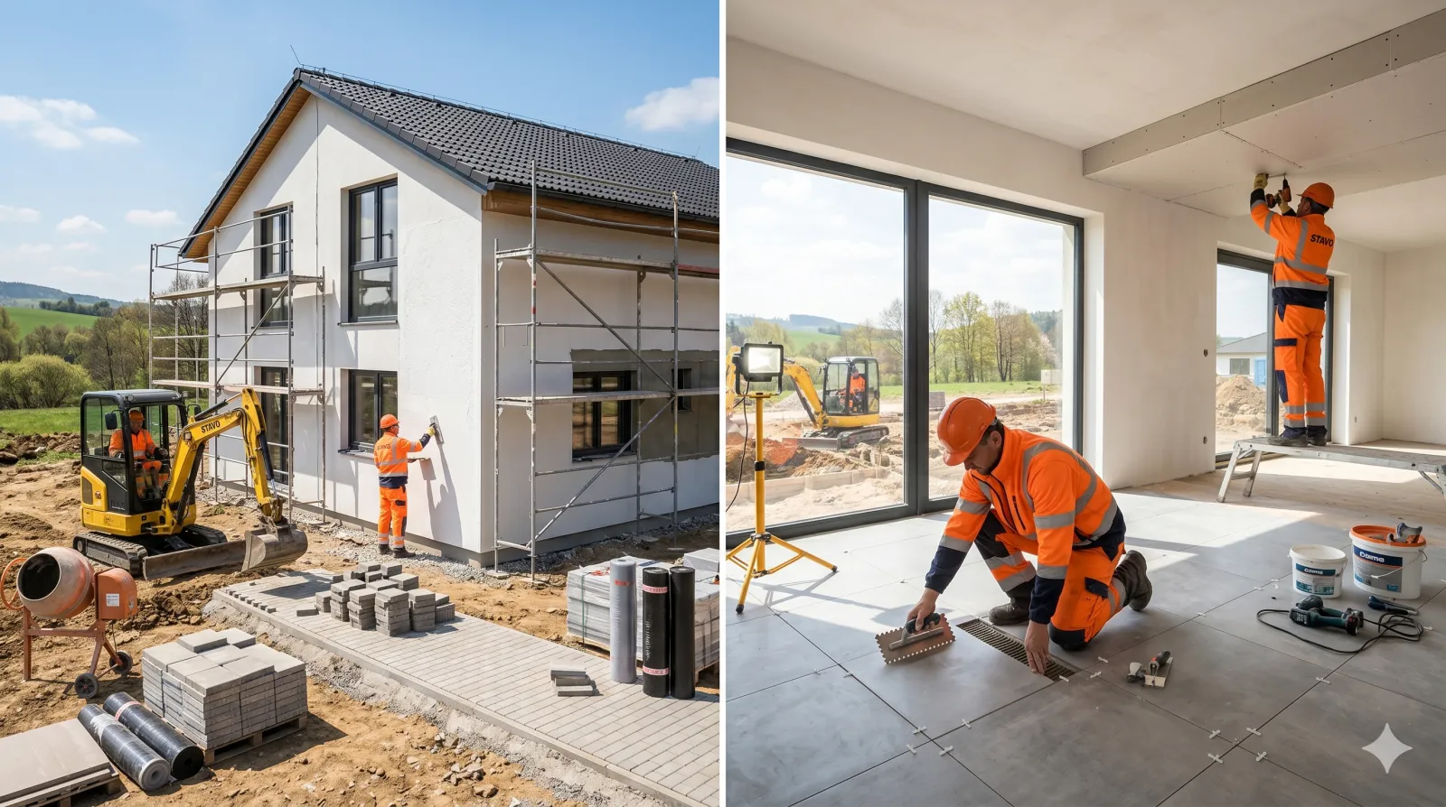 Stavební práce na rodinném domě – fasáda i vnitřní úpravy